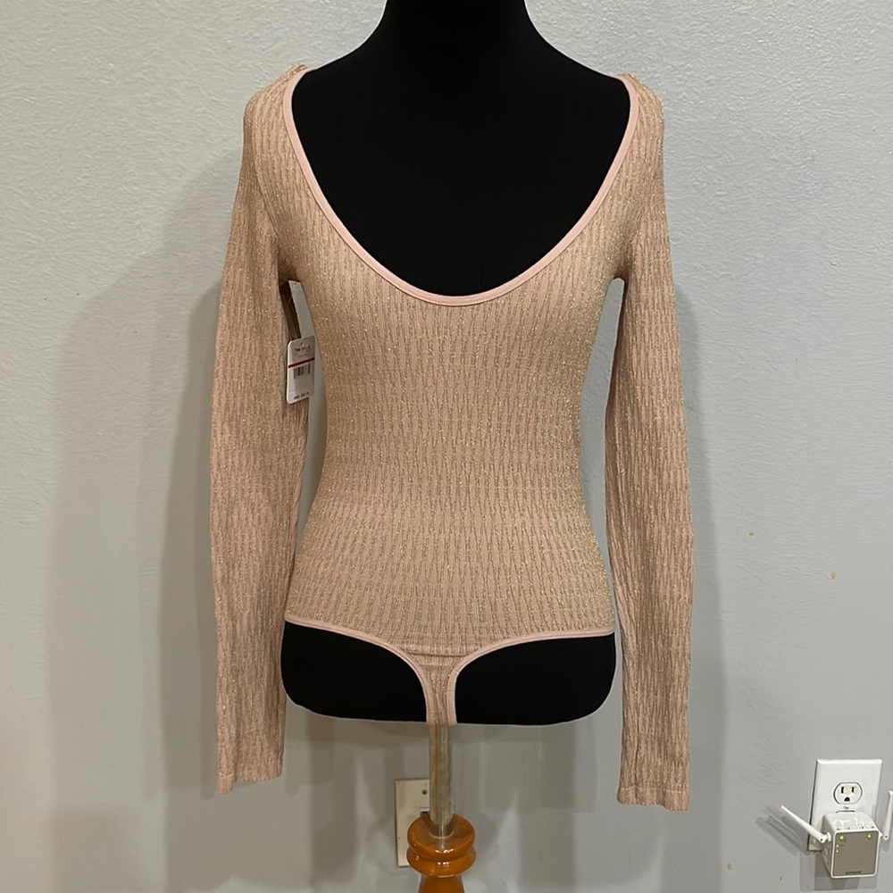 Free People Blush Combo Bodysuit Size XS/S